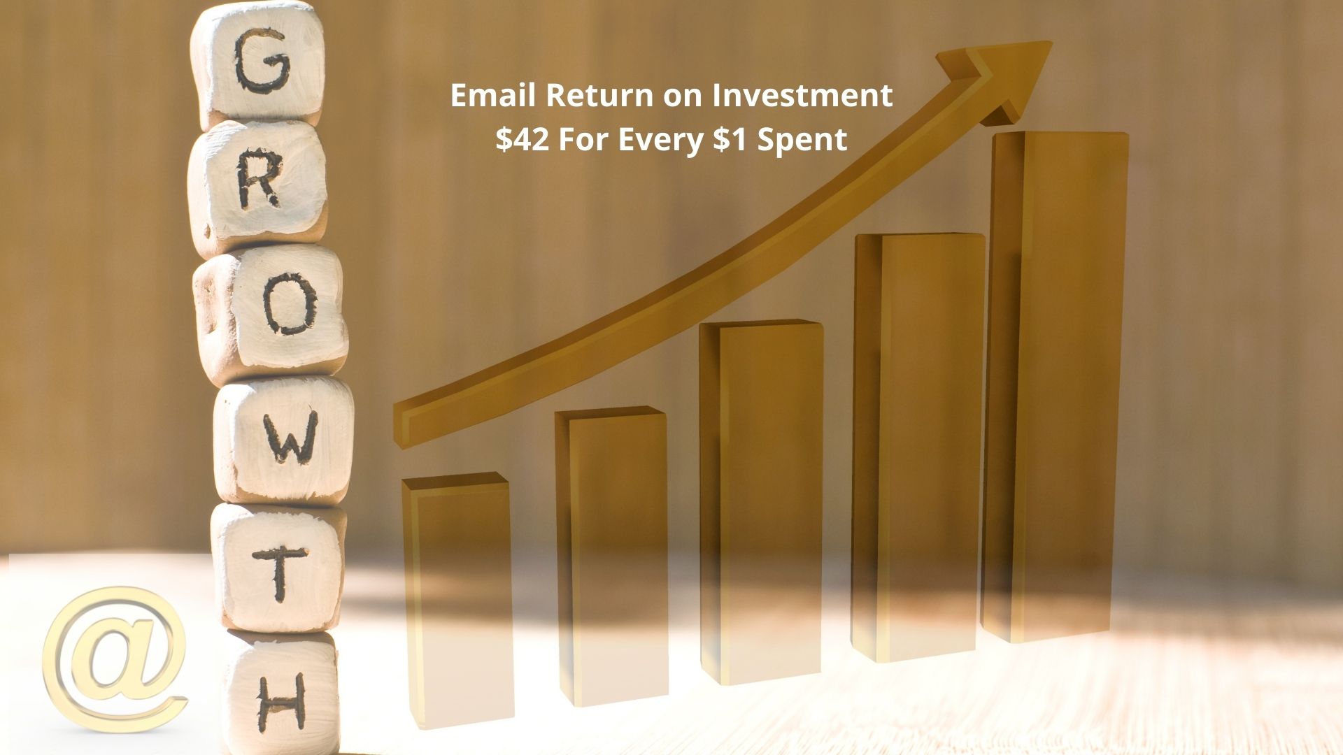 Email Marketing Graph showing return on investment of 4200%